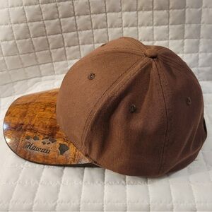 Unique Nectar Clothing Monkeypod Wood Cap Laser Engraved‎ Hawaiian Islands Hat